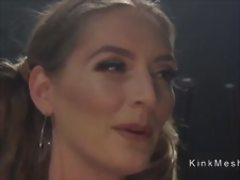 Dyke bar group anal lezdom fucking