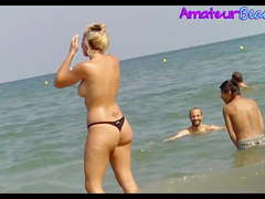 Compilation  Amateur  Topless Beach Voyeur
