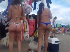 Hot Girls at beach in thong
